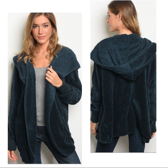 HipFinds Jackets & Blazers - ❄️Dreamy Winter Teal Sherpa Hoodie❄️ Sale